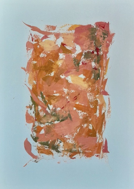 Peach abstract by Amma Gyan at Amanartis Studios watford by Amma Gyan copy