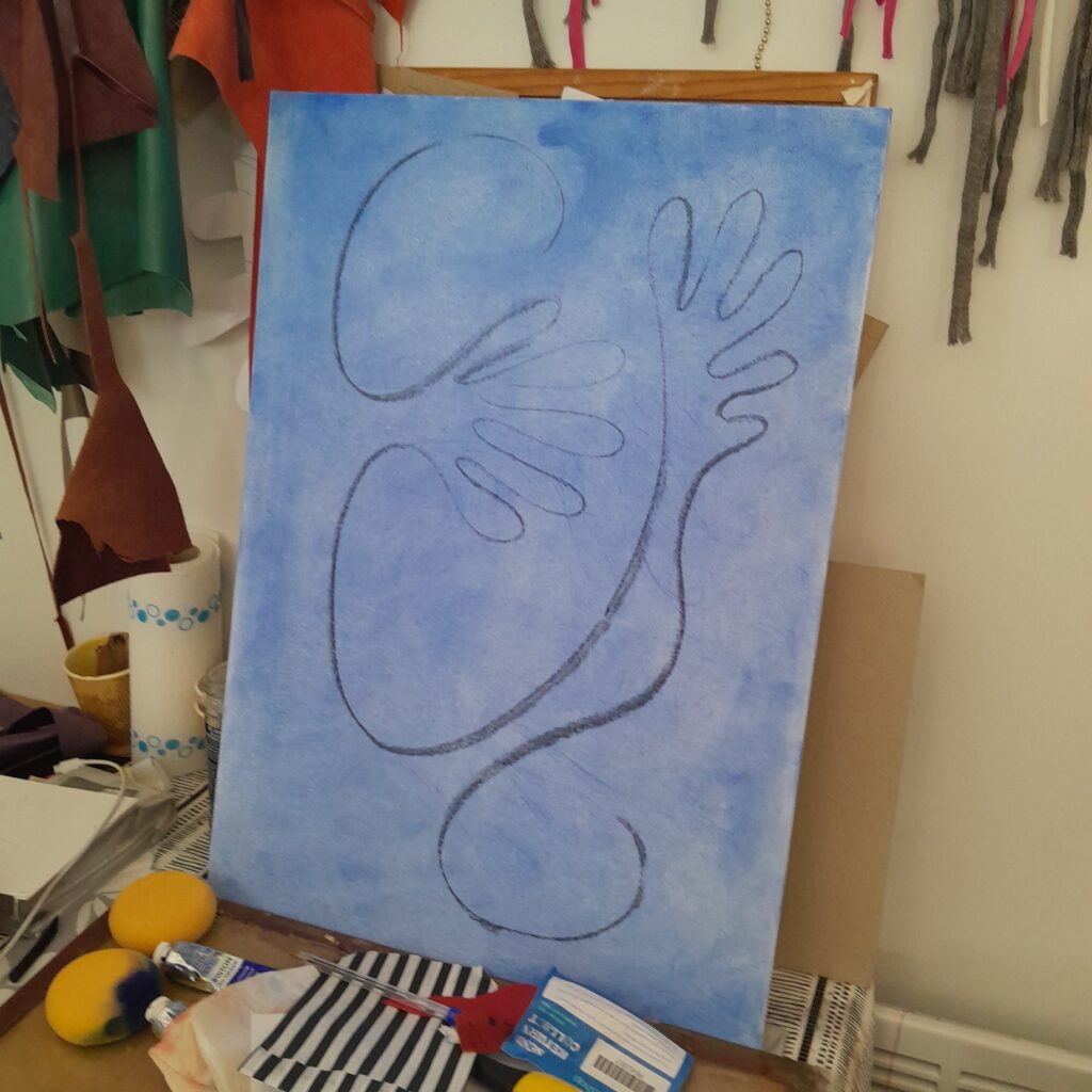 Beginning fermentation at the chapel painting